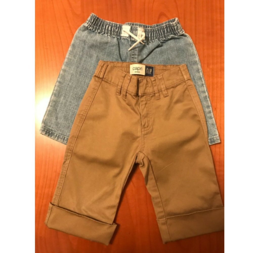 Lot of 2: GAP Capris with Cute Cuffs, Denim Shorts